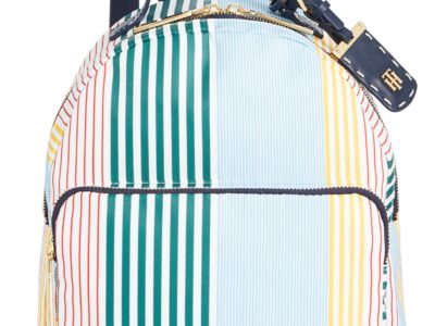 Macy's: Tommy Hilfiger Julia Striped Nylon Dome Backpack for $76.80 (Reg. Price $128.00)